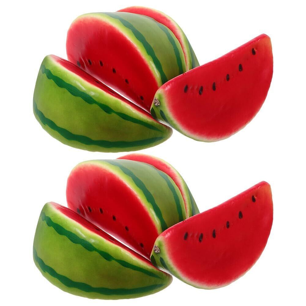 4453 Artificial Watermelon Slices Props 8Pcs Lightweight Realistic Foam